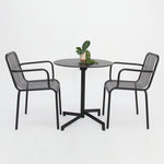 Load image into Gallery viewer, Bistro 3pc Cafe Dining Setting - Black