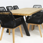 Load image into Gallery viewer, Bosco Albenga 9pc Dining Setting - Black