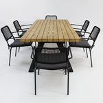Load image into Gallery viewer, Bosco Bahamas 7pc Dining Setting - Black