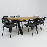 Load image into Gallery viewer, Bosco Bahamas 9pc Dining Setting - Black