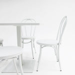 Load image into Gallery viewer, Cannes Bentwood 5pc Cafe Dining Setting - White