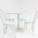 Load image into Gallery viewer, Cannes Bentwood 5pc Cafe Dining Setting - White