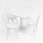 Load image into Gallery viewer, Cannes Bentwood 5pc Cafe Dining Setting - White