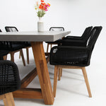 Load image into Gallery viewer, Charlotte Albenga 9pc Dining Setting - Black
