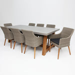 Load image into Gallery viewer, Charlotte Faro 9pc Dining Setting - Kobo Grey