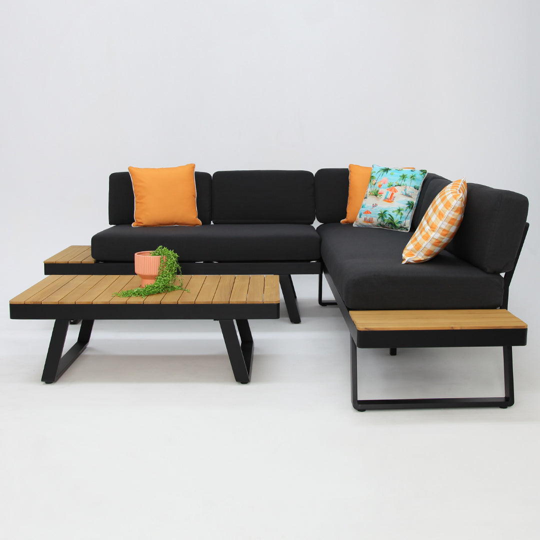 Charlton Corner Lounge Setting - Black