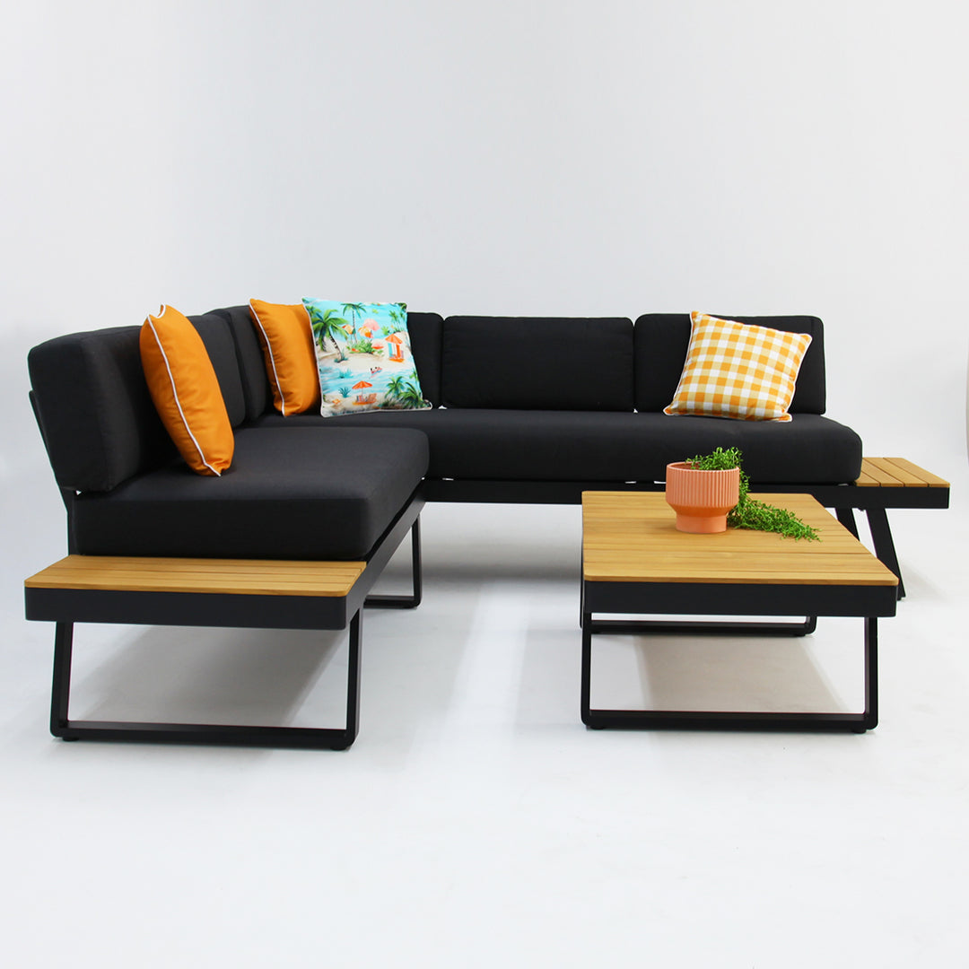 Charlton Corner Lounge Setting - Black