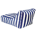 Load image into Gallery viewer, Chill Out Navy + White Stripe Outdoor Beanbag