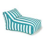 Load image into Gallery viewer, Chill Out Turquoise + White Stripe Outdoor Beanbag