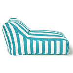 Load image into Gallery viewer, Chill Out Turquoise + White Stripe Outdoor Beanbag