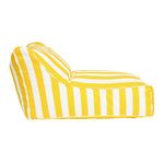 Load image into Gallery viewer, Chill Out Yellow + White Stripe Outdoor Beanbag