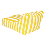 Load image into Gallery viewer, Chill Out Yellow + White Stripe Outdoor Beanbag