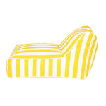 Load image into Gallery viewer, Chill Out Yellow + White Stripe Outdoor Beanbag