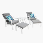 Load image into Gallery viewer, Dakota 5pc Recline Lounge Setting - White