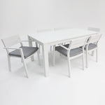 Load image into Gallery viewer, Dallas 7pc Aluminium Dining Setting - White