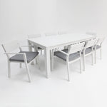 Load image into Gallery viewer, Dallas 9pc Aluminium Dining Setting - White