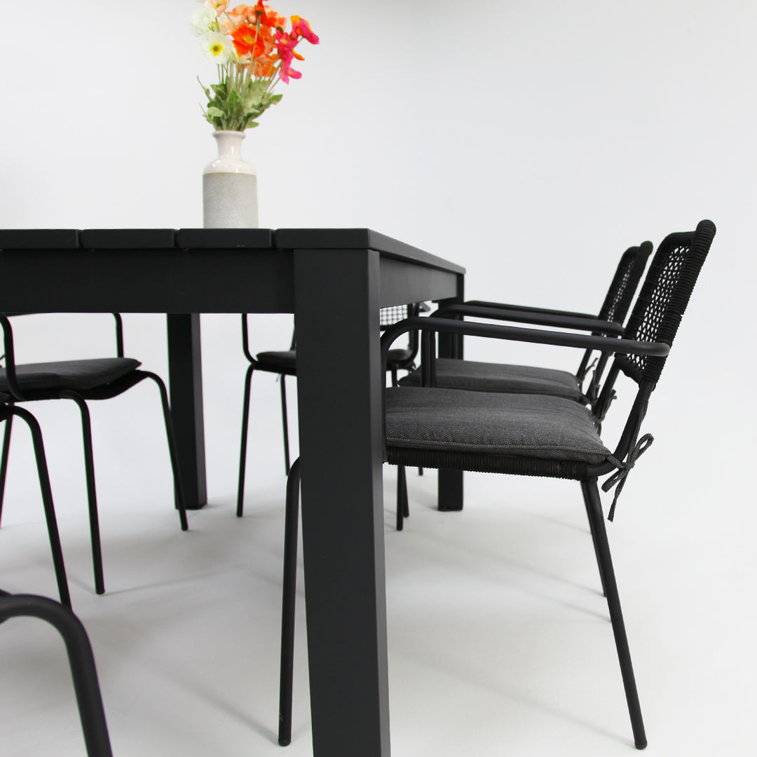 Dallas Bahamas 7pc Dining Setting - Black