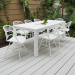 Load image into Gallery viewer, Dallas Fantail 9pc Dining Setting - White