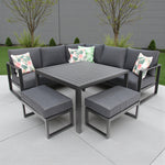 Load image into Gallery viewer, Dallas Corner Lounge Setting - Black