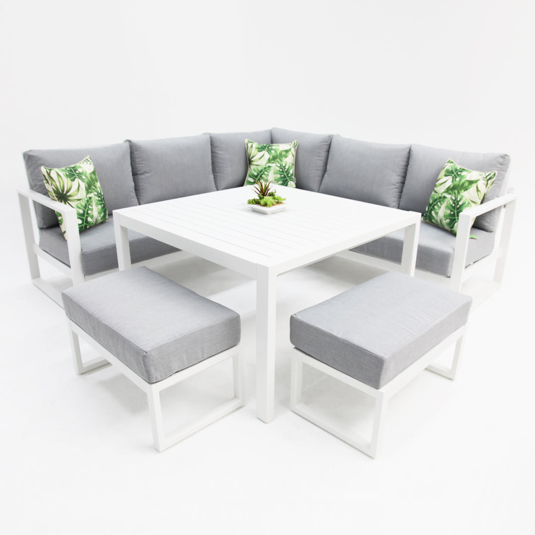 Dallas Corner Lounge Setting - White