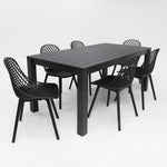 Load image into Gallery viewer, Dallas Persia 7pc Dining Setting - Black