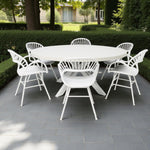 Load image into Gallery viewer, Drift Fantail Round 7pc Terrazzo Dining Setting