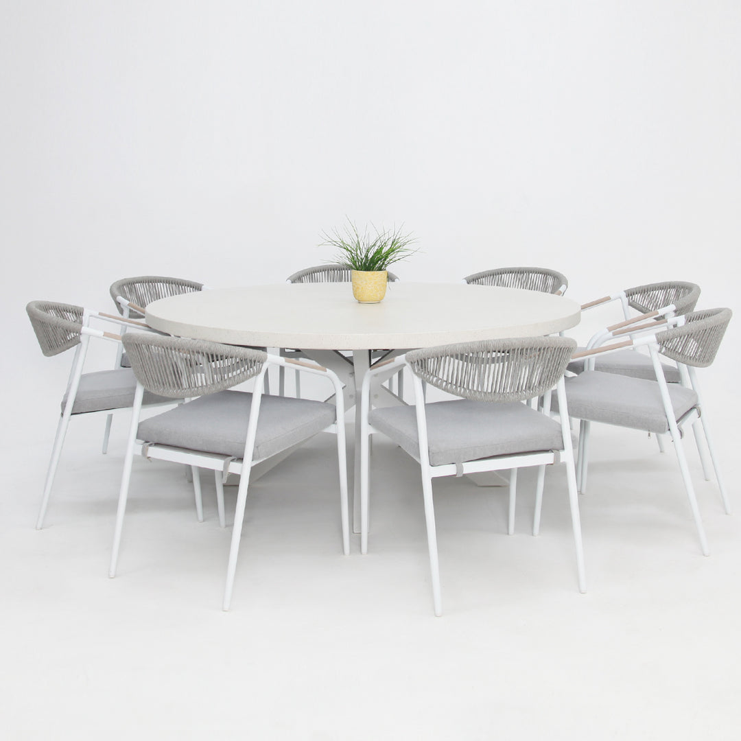 Drift Octavia Round 9pc Dining Setting