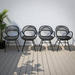 Load image into Gallery viewer, Fantail Dining Chair 4pc - Black