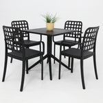 Load image into Gallery viewer, Frankie 5pc Armchair Dining Setting - Black