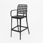 Load image into Gallery viewer, Frankie Resin Barstool with Arms - Black
