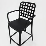 Load image into Gallery viewer, Frankie Resin Barstool with Arms - Black