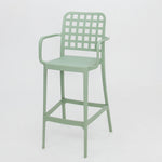 Load image into Gallery viewer, Frankie Resin Barstool with Arms - Green