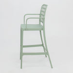 Load image into Gallery viewer, Frankie Resin Barstool with Arms - Green