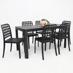 Load image into Gallery viewer, Frankie Azura 7pc Dining Set Armless - Black