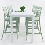 Load image into Gallery viewer, Frankie Remix 7pc Bar Set Armless - White Green