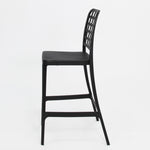 Load image into Gallery viewer, Frankie Resin Armless Barstool Chair - Black