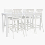 Load image into Gallery viewer, Frankie Remix 7pc Bar Set Armless - White