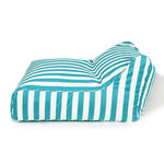 Load image into Gallery viewer, Hang Out Turquoise + White Outdoor Beanbag