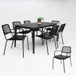 Load image into Gallery viewer, Java Bahamas 7pc Dining Setting - Black