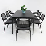 Load image into Gallery viewer, Java Bahamas 9pc Dining Setting - Black