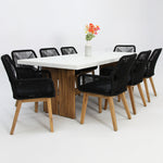 Load image into Gallery viewer, Montecito Albenga 9pc Dining Setting - Black