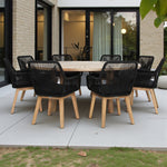 Load image into Gallery viewer, Oscar Albenga 9pc Dining Setting - Black