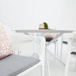 Load image into Gallery viewer, Persia Bailey Armchair Round 7pc Dining Setting - White