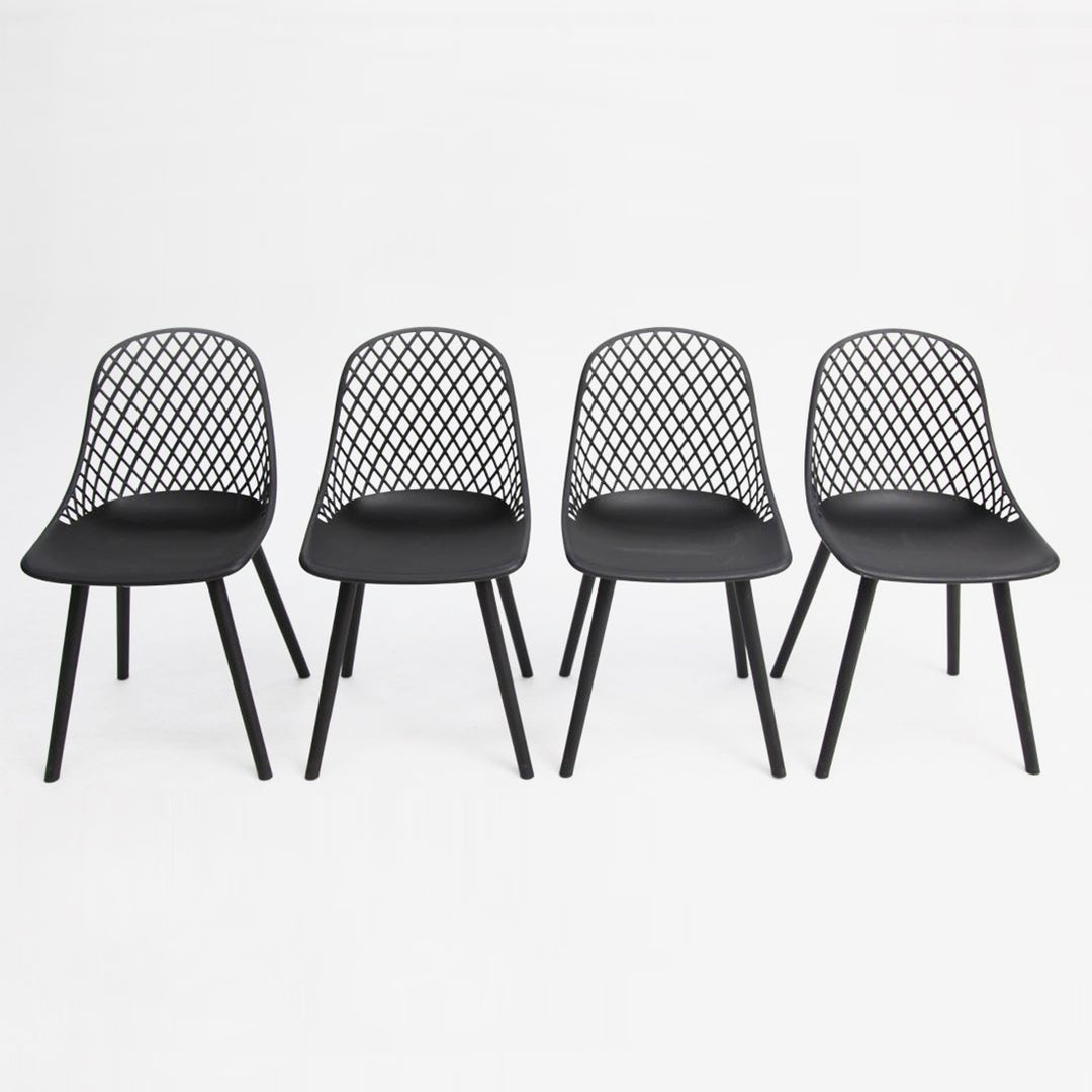 Persia Dining Chair 4pc - Black