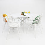 Load image into Gallery viewer, Persia Java Round 7pc Dining Setting - White