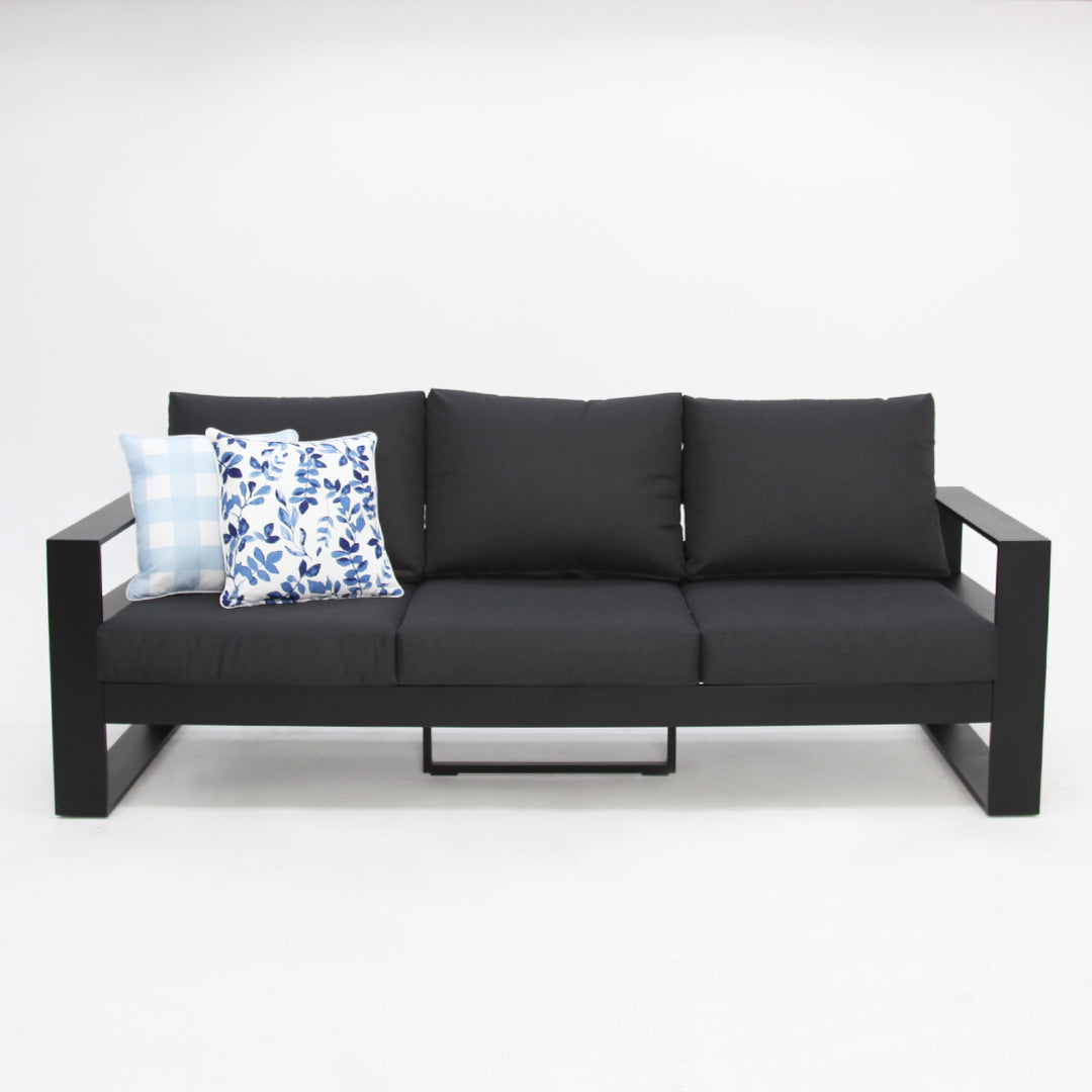 Hayman 3 Seater Lounge - Black