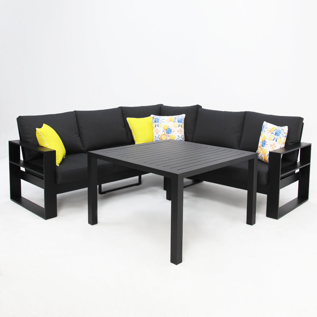 Hayman Corner Lounge Setting - Black