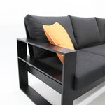 Load image into Gallery viewer, Hayman Holste Corner Lounge Setting without Footstools - Black