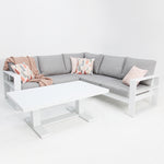 Load image into Gallery viewer, Hayman Holste Corner Lounge Setting without Footstools - White
