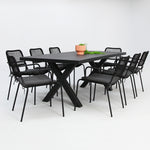 Load image into Gallery viewer, Ravenne Bahamas 9pc Dining Setting - Black